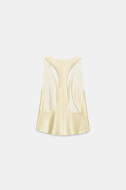 Gilet satiné à double boutonnage