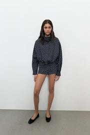 Veste bouffante à pois