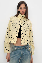 Veste à fronces à pois