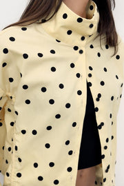 Veste à fronces à pois
