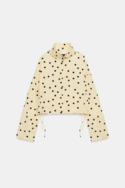 Veste à fronces à pois