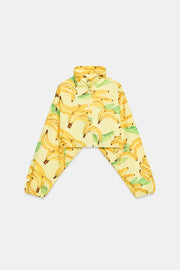 Veste courte à imprimé fruits