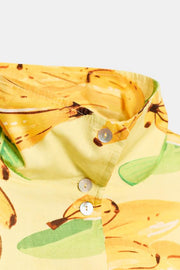Veste courte à imprimé fruits