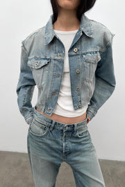 Blouson en denim TRF déchiré