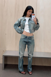 Blouson en denim TRF déchiré