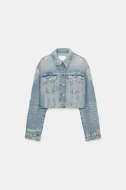Blouson en denim TRF déchiré