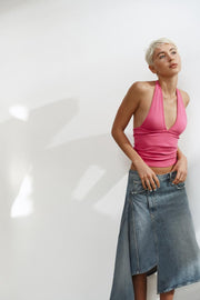 Jupe en denim TRF asymétrique