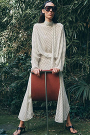 Jupe midi à pois ZW Collection