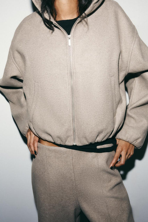 Blouson doux à capuche