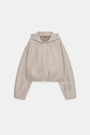 Blouson doux à capuche