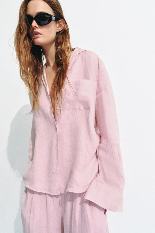 Chemise 100 % lin à poche ZW Collection