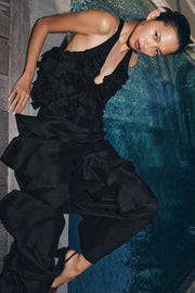 Pantalon à volants en ramie ZW Collection