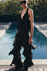 Pantalon à volants en ramie ZW Collection