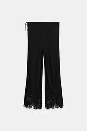 Pantalon satiné brodé ZW Collection