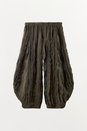 Pantalon large contrasté