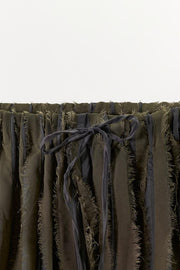 Pantalon large contrasté