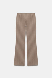 Pantalon évasé à rayures et boucle