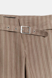 Pantalon évasé à rayures et boucle