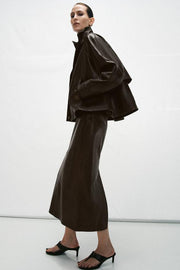 Veste bomber 100 % cuir ZW Collection