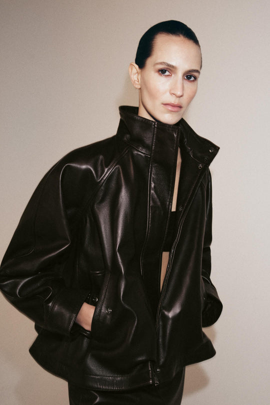 Veste bomber 100 % cuir ZW Collection