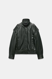 Veste bomber en cuir ZW Collection Édition limitée