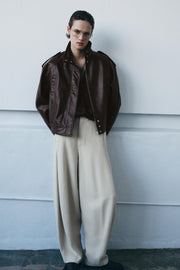 Veste bomber 100 % cuir ZW Collection Édition limitée