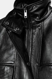 Veste en cuir à poches ZW Collection Édition limitée