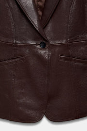 Blazer cintré en cuir ZW Collection Édition limitée