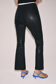 Pantalon en cuir coupe évasée ZW Collection Édition limitée