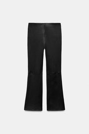 Pantalon en cuir coupe évasée ZW Collection Édition limitée