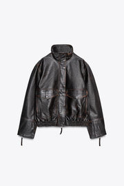 Veste bomber 100 % cuir ZW Collection Édition limitée