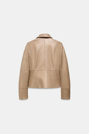 Blazer cintré 100 % cuir