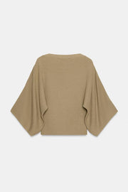 Pull en maille à manches cape et boutons