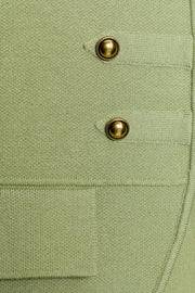 Gilet en maille à brandebourgs