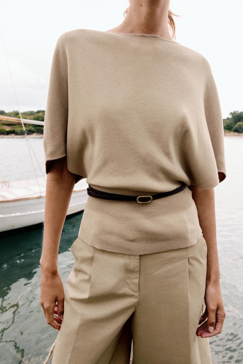 Pull en maille avec ceinture
