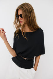 Pull en maille avec ceinture