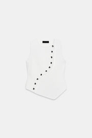 Top en maille à fermeture asymétrique