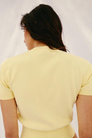 Veste en maille à boutons fleur