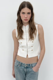 Top façon gilet à boutons