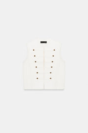 Top façon gilet à boutons
