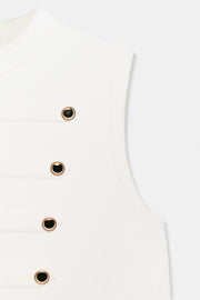 Top façon gilet à boutons