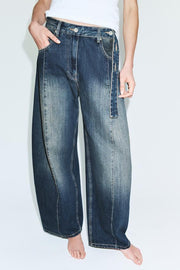 Jean TRF oversize taille mi-haute