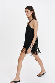 Robe courte à franges