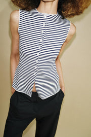Top façon gilet à boutons