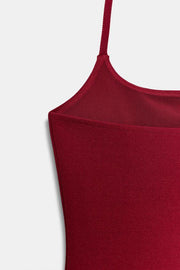 Top dos-nu en maille extensible