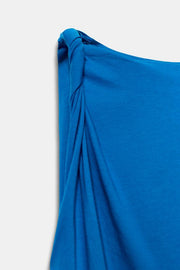 T-shirt drapé sans manches