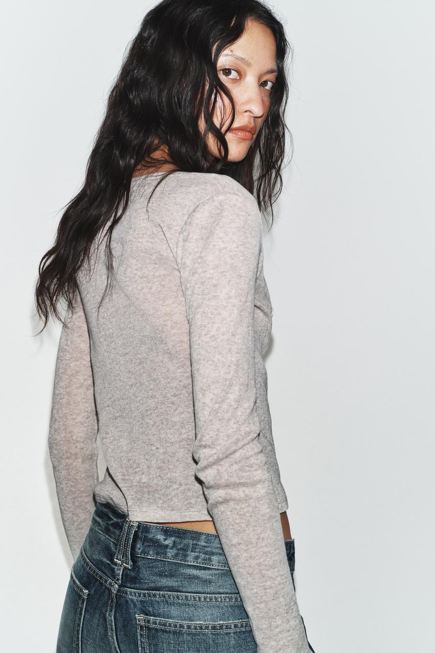 Veste contrastée avec top en dentelle