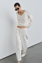 Pull en maille à col rond