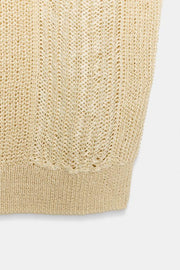 Top façon gilet en maille à décolleté en V