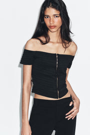 Top corset en maille